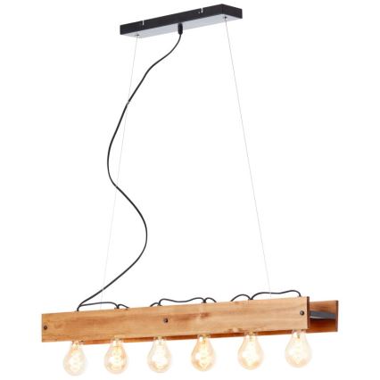 Brilliant - Luster na sajli CALANDRA 6xE27/42W/230V bor