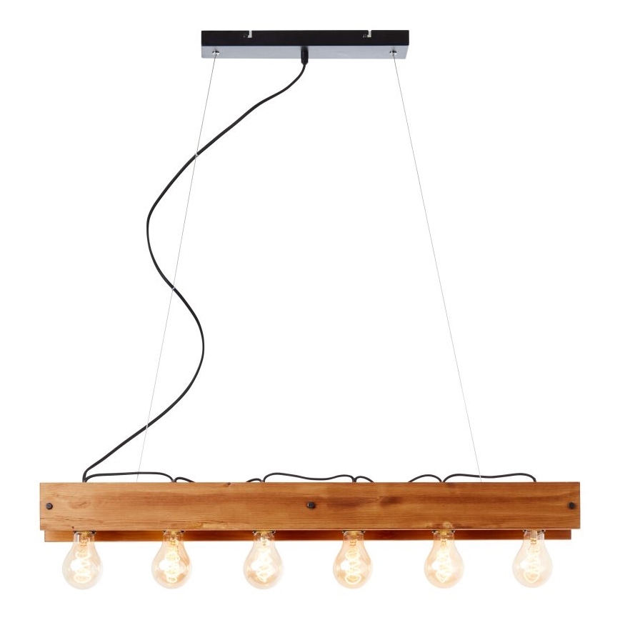 Brilliant - Luster na sajli CALANDRA 6xE27/42W/230V bor