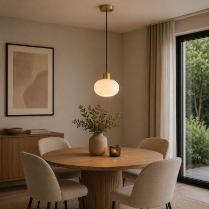 Brilliant - Luster na sajli FANNY 1xE27/20W/230V promjer 22 cm mesing