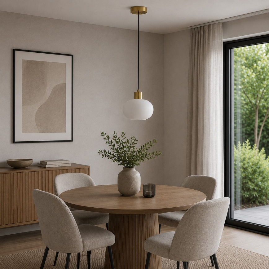 Brilliant - Luster na sajli FANNY 1xE27/20W/230V promjer 22 cm mesing