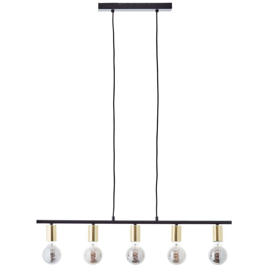Brilliant - Luster na sajli KERRY 5xE27/40W/230V crna/mesing