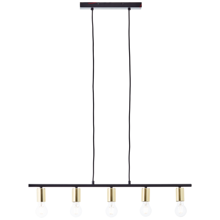Brilliant - Luster na sajli KERRY 5xE27/40W/230V crna/mesing
