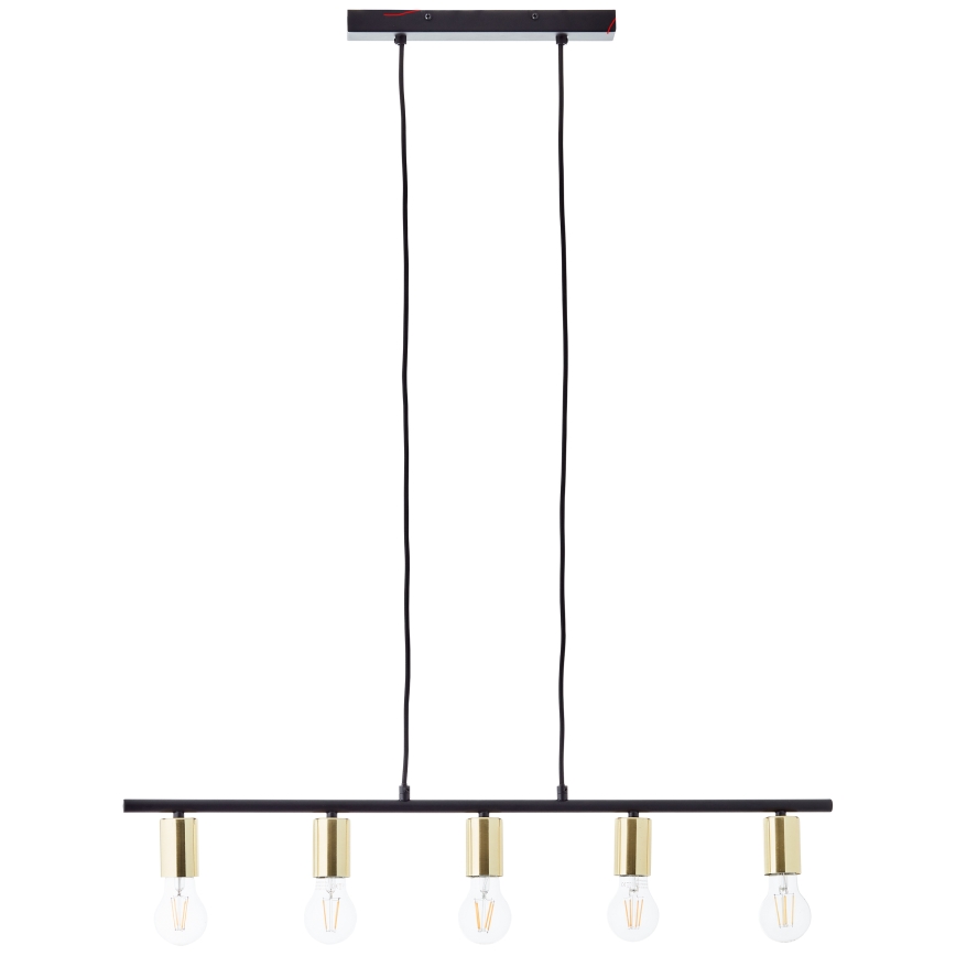 Brilliant - Luster na sajli KERRY 5xE27/40W/230V crna/mesing