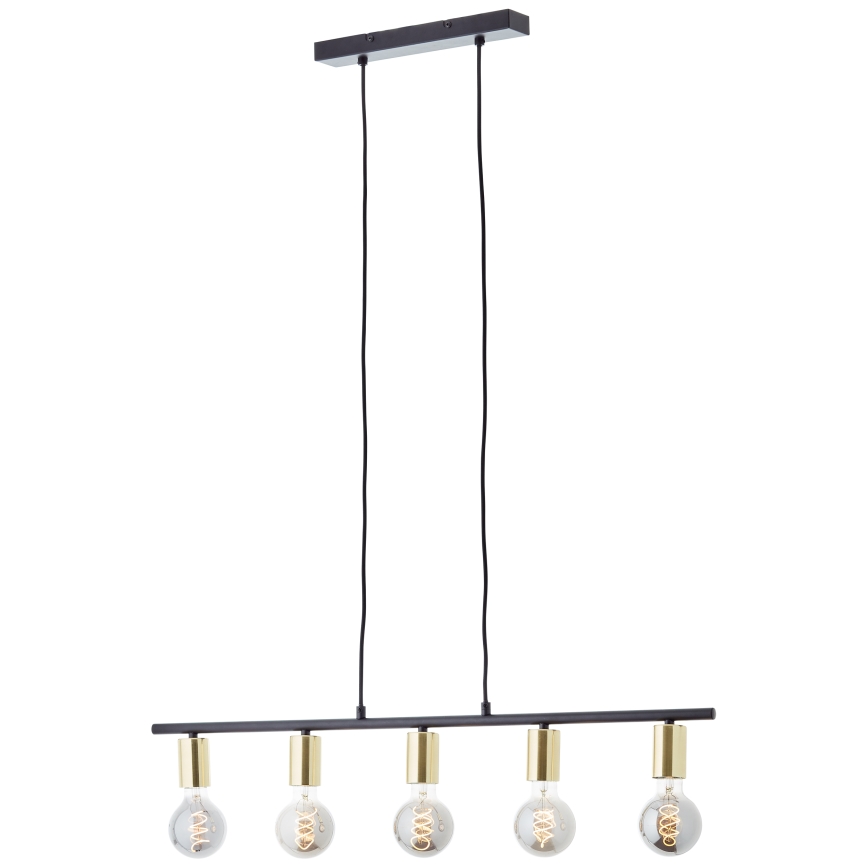 Brilliant - Luster na sajli KERRY 5xE27/40W/230V crna/mesing