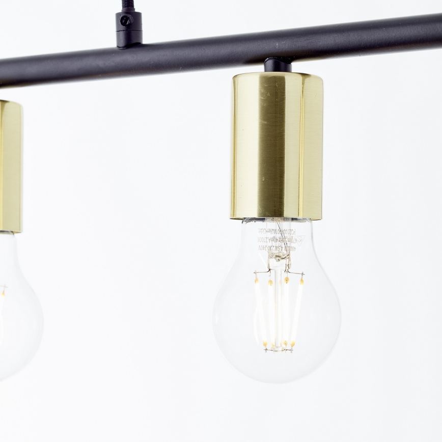 Brilliant - Luster na sajli KERRY 5xE27/40W/230V crna/mesing