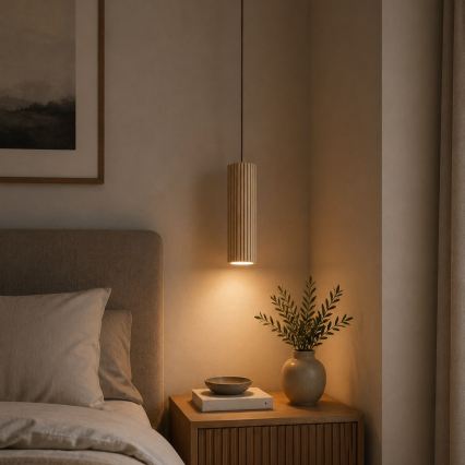 Brilliant - Luster na sajli LAKEWOOD 1xGU10/10W/230V Ø 10 cm smeđa
