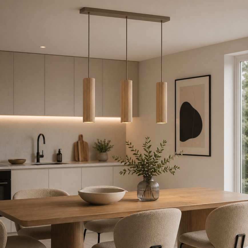 Brilliant - Luster na sajli LAKEWOOD 3xGU10/10W/230V smeđa