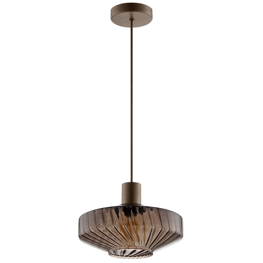 Brilliant - Luster na sajli LYN 1xE27/20W/230V Ø 28 cm smeđa/zadimljeno-smeđa