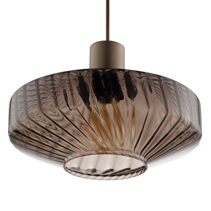 Brilliant - Luster na sajli LYN 1xE27/20W/230V Ø 28 cm smeđa/zadimljeno-smeđa