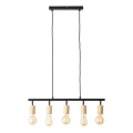 Brilliant - Luster na sajli TIFFANY 5xE27/28W/230V crna/bambus