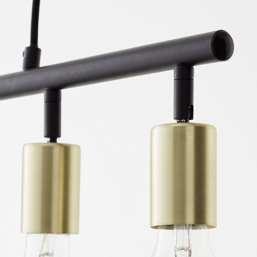 Brilliant - Luster na sajli TIFFANY 5xE27/28W/230V crna/mesing