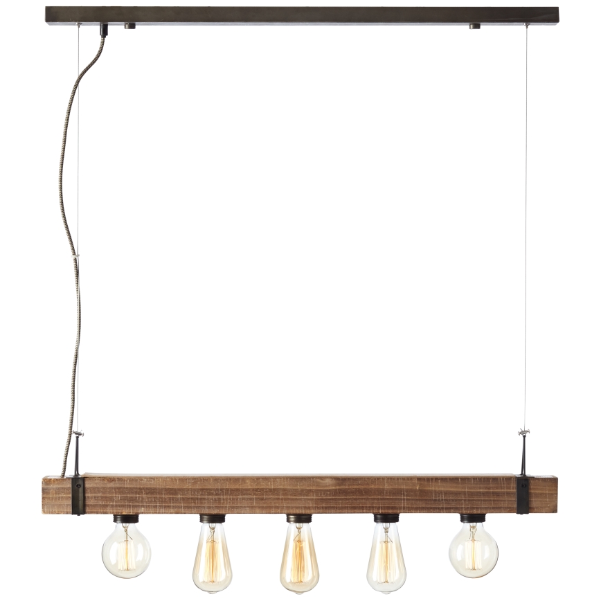 Brilliant - Luster na sajli WOODHILL 5xE27/30W/230V