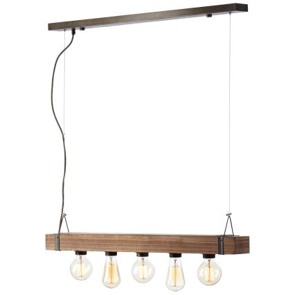 Brilliant - Luster na sajli WOODHILL 5xE27/30W/230V