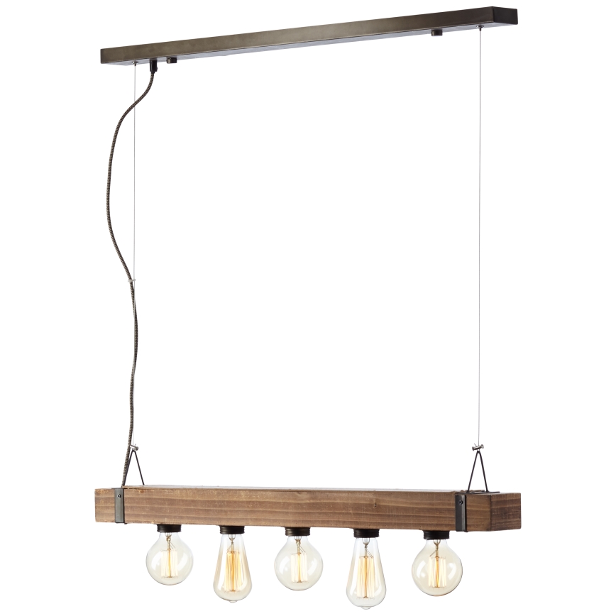 Brilliant - Luster na sajli WOODHILL 5xE27/30W/230V