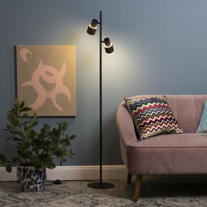 Brilliant - Podna lampa CADIZ 2xGU10/10W/230V brončana