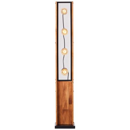 Brilliant - Podna lampa CALANDRA 4xE27/42W/230V borovina