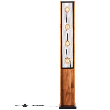 Brilliant - Podna lampa CALANDRA 4xE27/42W/230V borovina