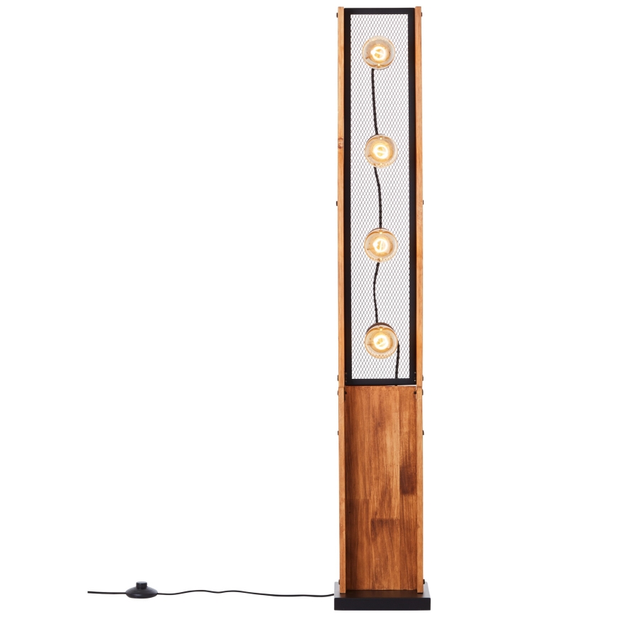 Brilliant - Podna lampa CALANDRA 4xE27/42W/230V borovina