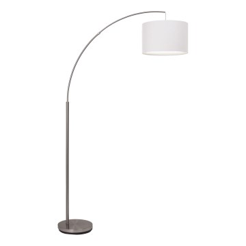 Brilliant - Podna lampa CLARIE 1xE27/60W/230V matirani krom/bijela