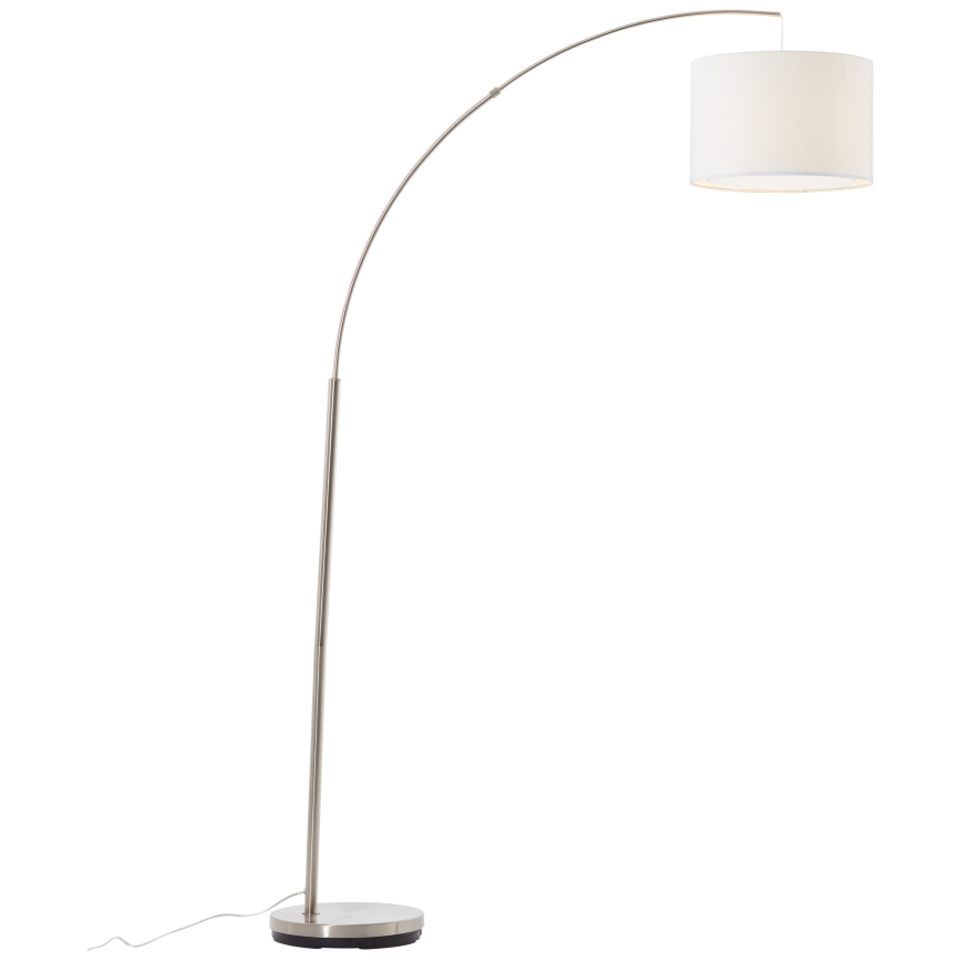 Brilliant - Podna lampa CLARIE 1xE27/60W/230V matirani krom/bijela
