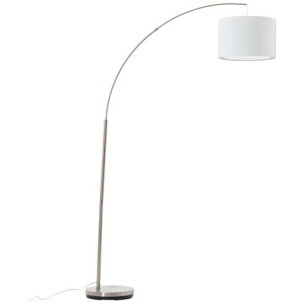 Brilliant - Podna lampa CLARIE 1xE27/60W/230V matirani krom/bijela