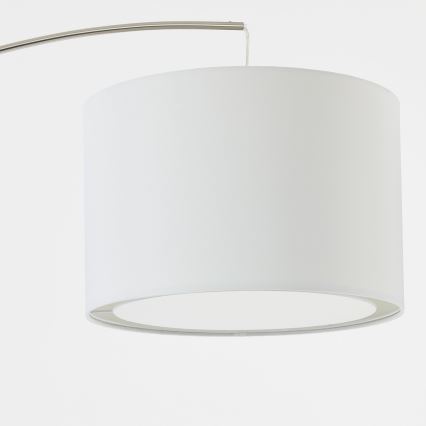 Brilliant - Podna lampa CLARIE 1xE27/60W/230V matirani krom/bijela