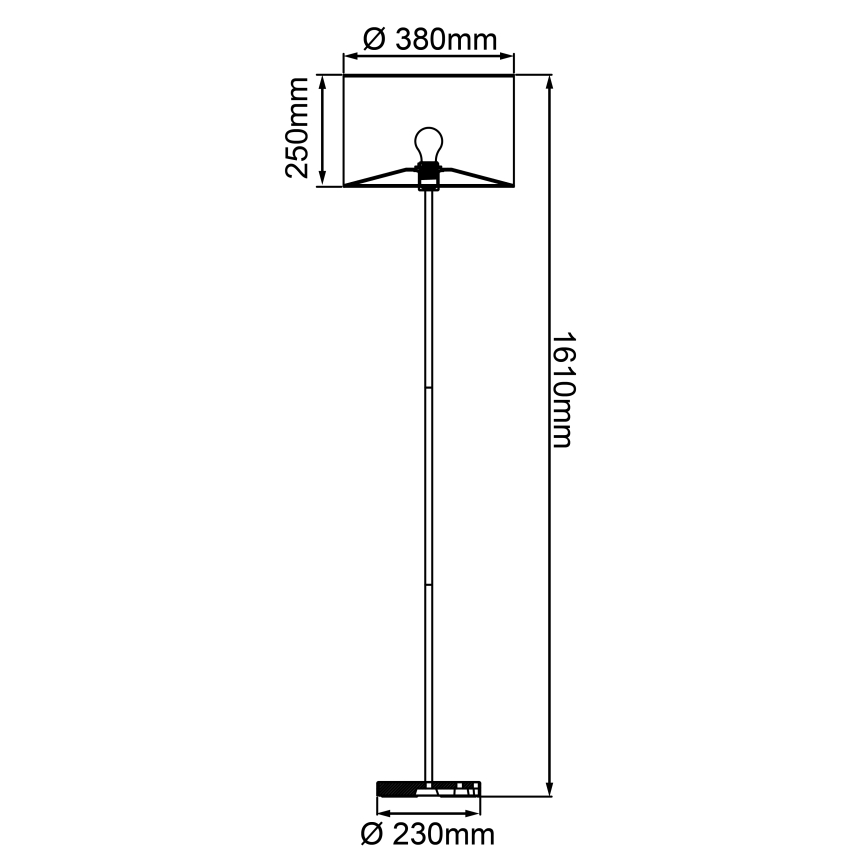 Brilliant - Podna svjetiljka WIMEA 1xE27/52W/230V crna/bež
