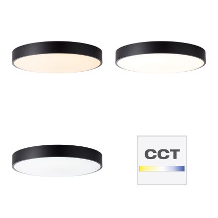 Brilliant - LED prigušiva stropna svjetiljka SLIMLINE LED/60W/230V 3000-6500K Ø 49 cm crna + daljinski upravljač