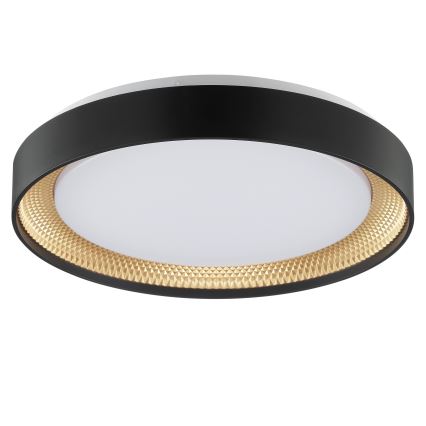 Brilliant - LED stropna svjetiljka WALDO s mogućnošću prigušenja LED/24W/230V 3000-6500K pr. 38,5 cm crna/zlatna + daljinski upravljač