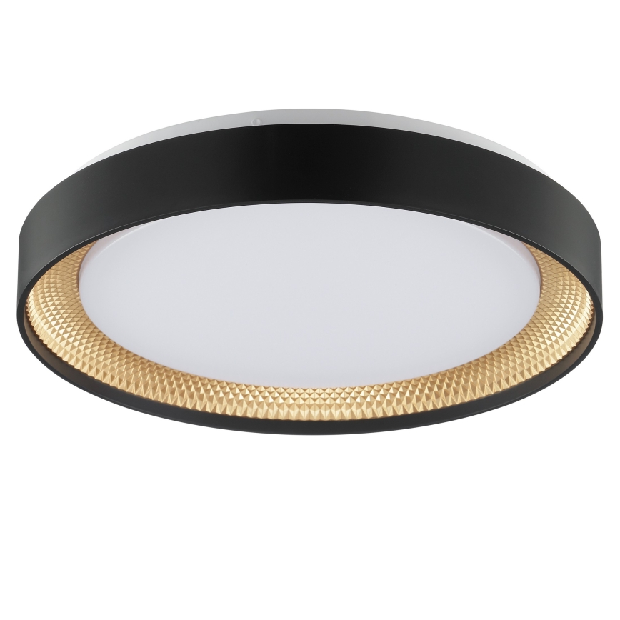 Brilliant - LED stropna svjetiljka WALDO s mogućnošću prigušenja LED/24W/230V 3000-6500K pr. 38,5 cm crna/zlatna + daljinski upravljač