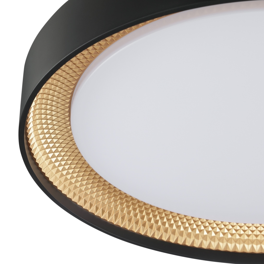 Brilliant - LED stropna svjetiljka WALDO s mogućnošću prigušenja LED/24W/230V 3000-6500K pr. 38,5 cm crna/zlatna + daljinski upravljač