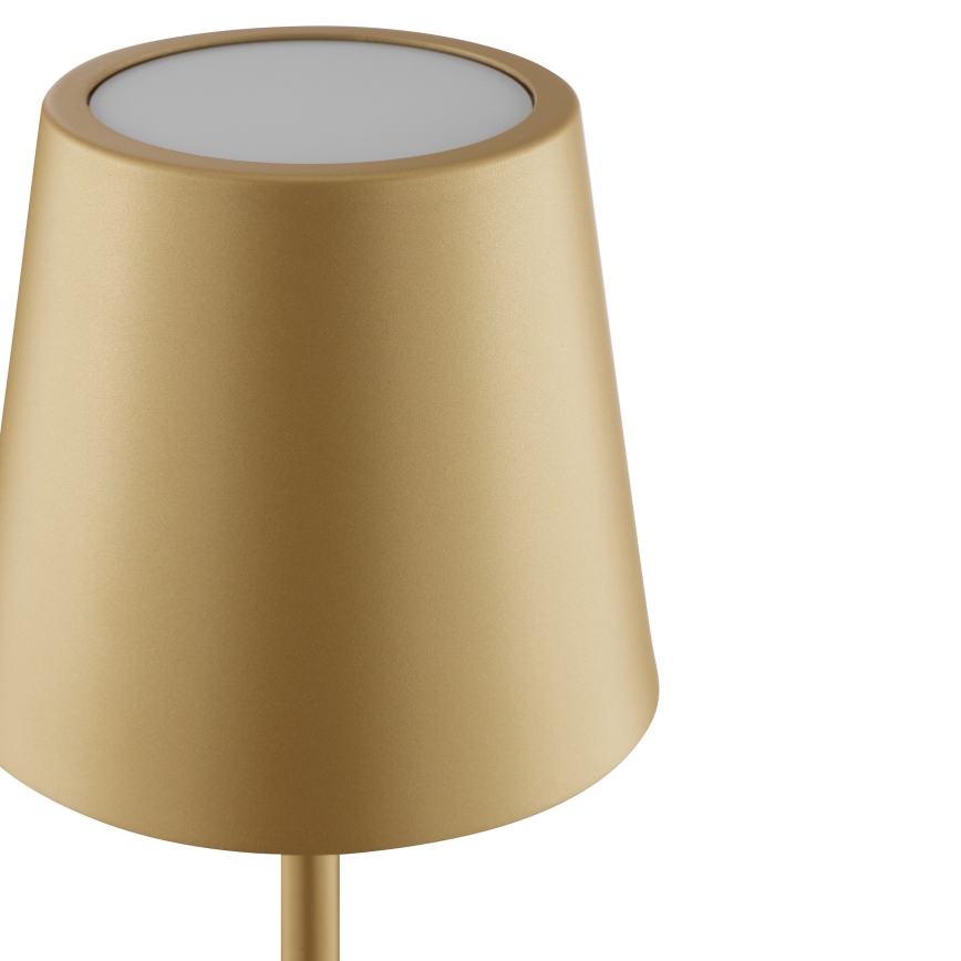 Brilliant - LED s mogućnošću prigušivanja punjiva upravljana dodirom vanjska stolna svjetiljka ELORA LED/2,5W/5V 2700K 2600 mAh IP44 zlatna