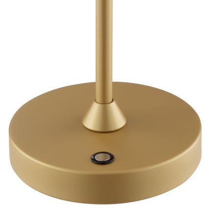 Brilliant - LED s mogućnošću prigušivanja punjiva upravljana dodirom vanjska stolna svjetiljka ELORA LED/2,5W/5V 2700K 2600 mAh IP44 zlatna