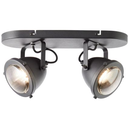 Brilliant - Reflektor CARMEN 2xGU10/5W/230V crni