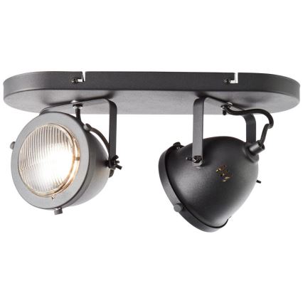 Brilliant - Reflektor CARMEN 2xGU10/5W/230V crni
