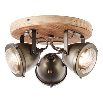 Brilliant - Reflektor CARMEN WOOD 3xGU10/5W/230V eukaliptus