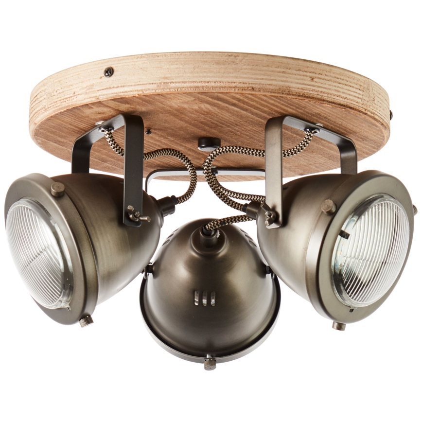 Brilliant - Reflektor CARMEN WOOD 3xGU10/5W/230V eukaliptus