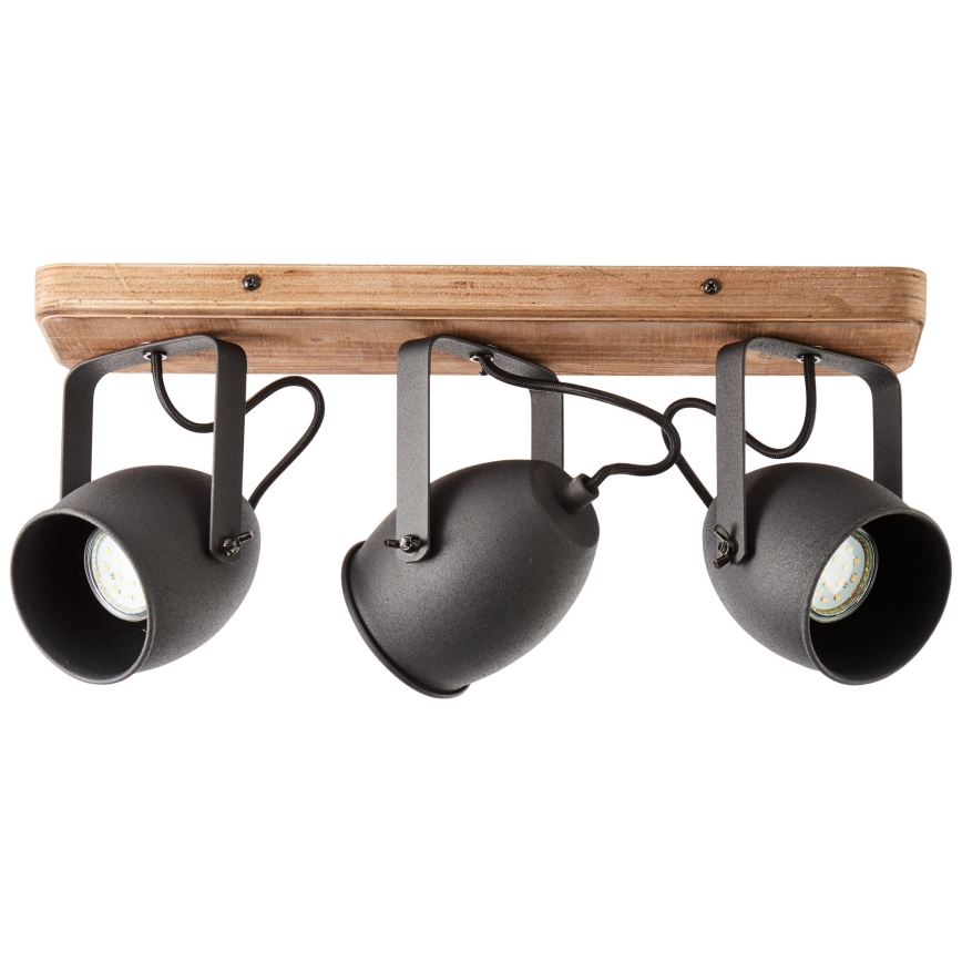 Brilliant - Reflektor CROWTON 3xGU10/6W/230V borovina