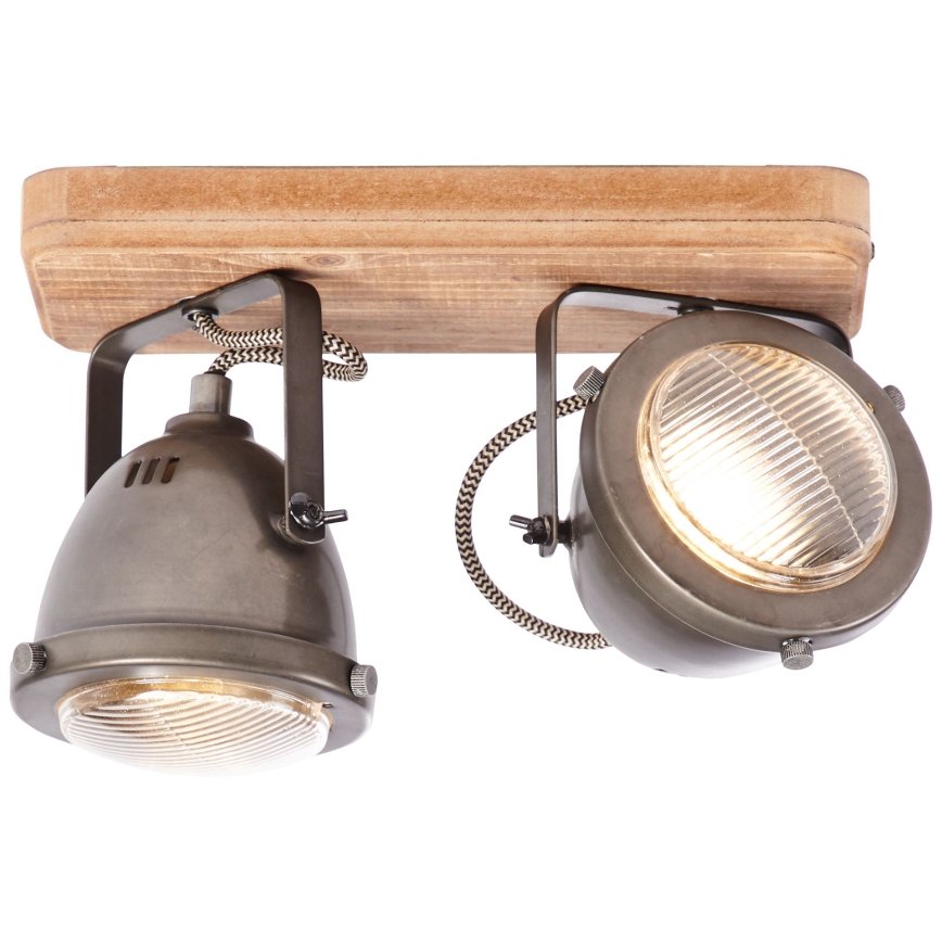 Brilliant - Reflektorska svjetiljka CARMEN WOOD 2xGU10/5W/230V eukaliptus