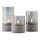 Brilliant - SET 3x LED svijeća BOUGIE LED/2xAA IP44 siva/zadimljena