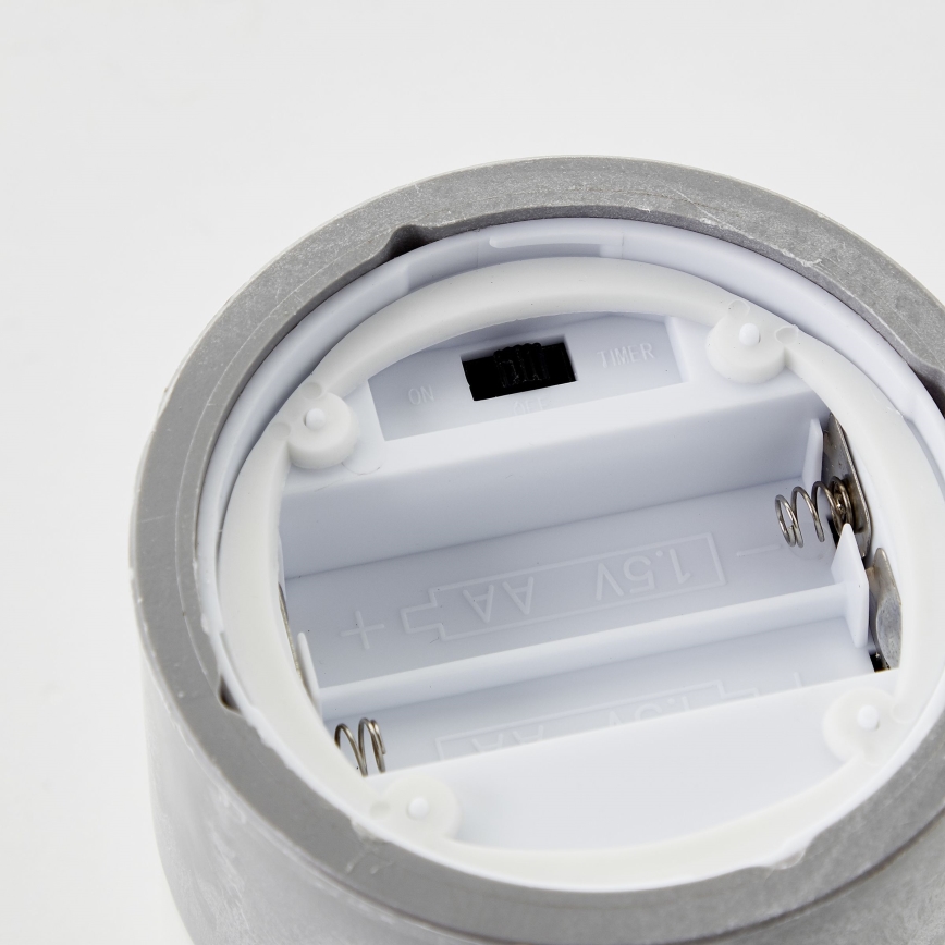 Brilliant - SET 3x LED svijeća BOUGIE LED/2xAA IP44 siva/zadimljena