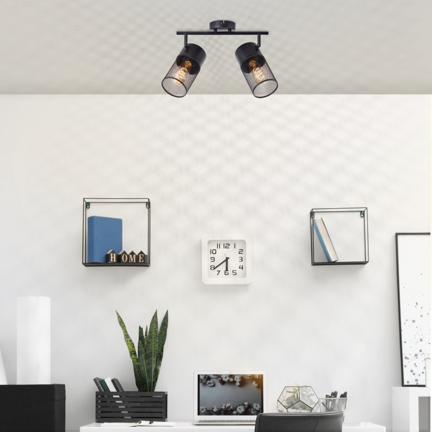 Brilliant - Spot svjetiljka KAMOLO 2xE27/40W/230V crna