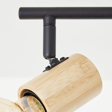 Brilliant - Spot svjetiljka KERRY 3xE27/40W/230V crna/bambus