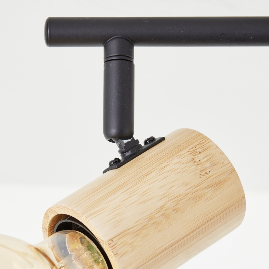 Brilliant - Spot svjetiljka KERRY 3xE27/40W/230V crna/bambus