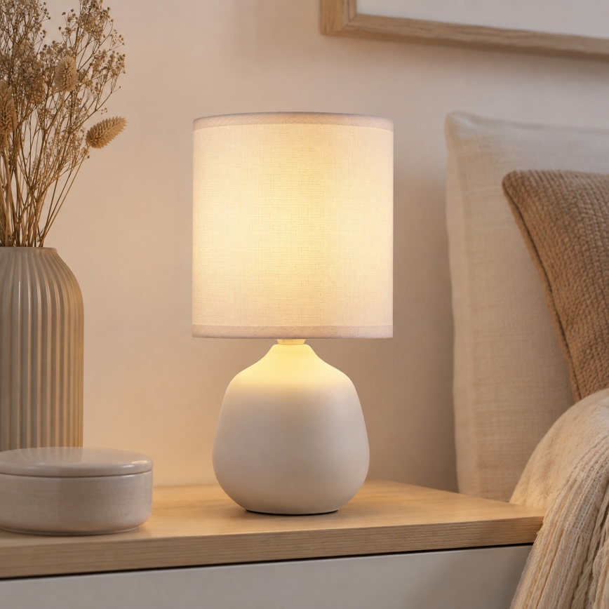 Brilliant - Stolna lampa AUREA 1xE14/20W/230V bijela