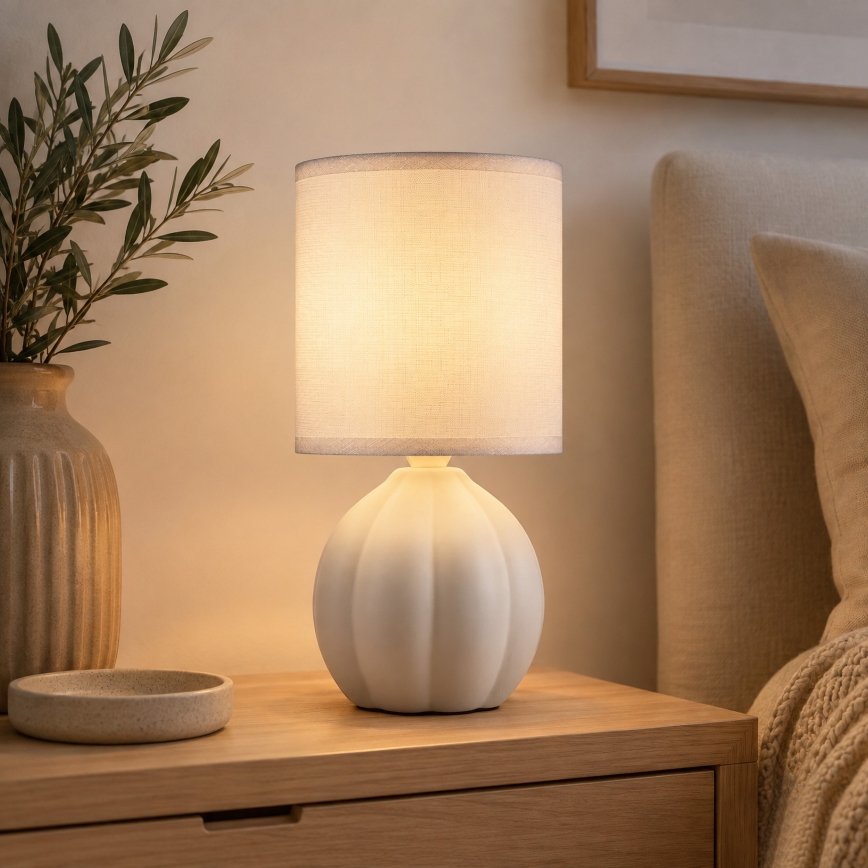 Brilliant - Stolna lampa DUNE 1xE14/20W/230V bijela