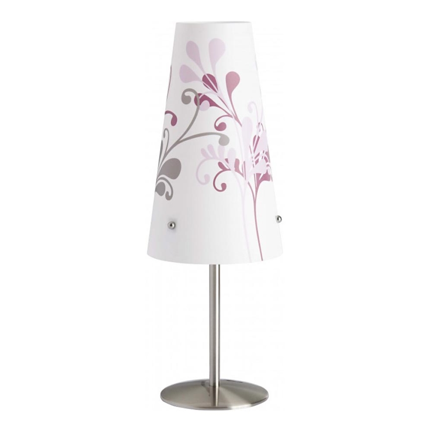 Brilliant - Stolna lampa ISI 1xE14/40W/230V bijela/ružičasta/sjajni krom