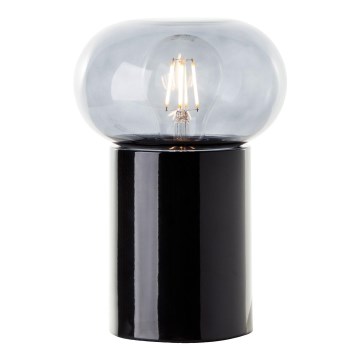 Brilliant - Stolna lampa KNUT 1xE27/25W/230V crna/prozirna