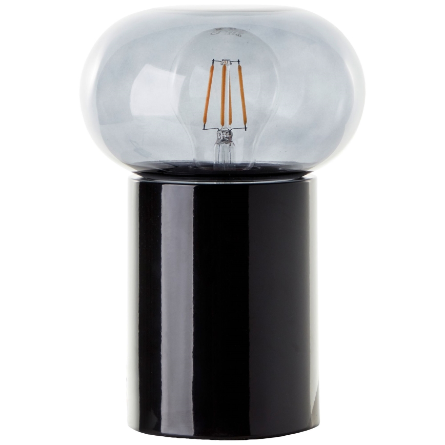 Brilliant - Stolna lampa KNUT 1xE27/25W/230V crna/prozirna