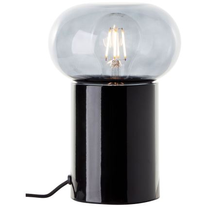 Brilliant - Stolna lampa KNUT 1xE27/25W/230V crna/prozirna